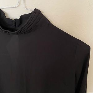 Forever 21 mock neck sheer blouse top